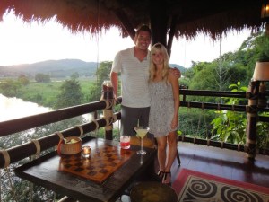 The Burma Bar at the tented camps at the Golden Triangle in Thailand, we were treated like celebrities nightly 