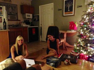 on our way home from dinner Colt decided to wrap the broken flip flop and give it to Joe as a present, I didn't get his reaction but we did get a really good laugh. 