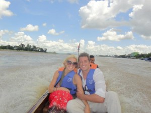 Elephants or this boat were our means of transporation for 5 days while exploring the Golden Triangle in Thailand 