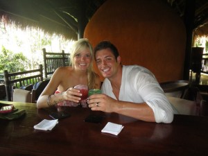 The sunset bar at the tented camps at the Golden Triangle in Thailand. They loved to "suprise" Colt with a new cocktail nightly. 