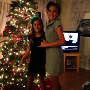 The girls some how got to open another "early" present! They are getting so big and extra beautiful. 