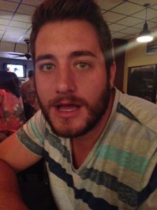 We were waiting for Joe & Anu at the bar having a drink and Colt looked at me like this. My heart honestly stopped beating as I thought he was having a stroke. 